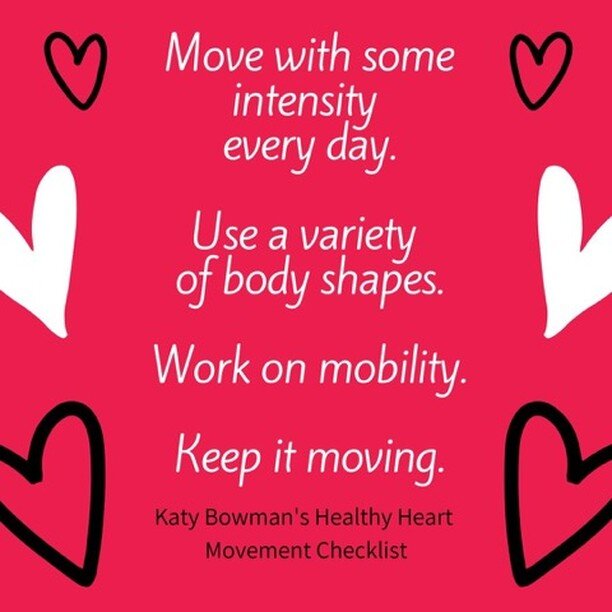 Katy Bowman writes, "Increasing the movement of your heart and lungs (or as I think of it, taking them through a greater range of their possible motions) is essential, but I don&rsquo;t believe this is a full &ldquo;healthy heart&rdquo; program.